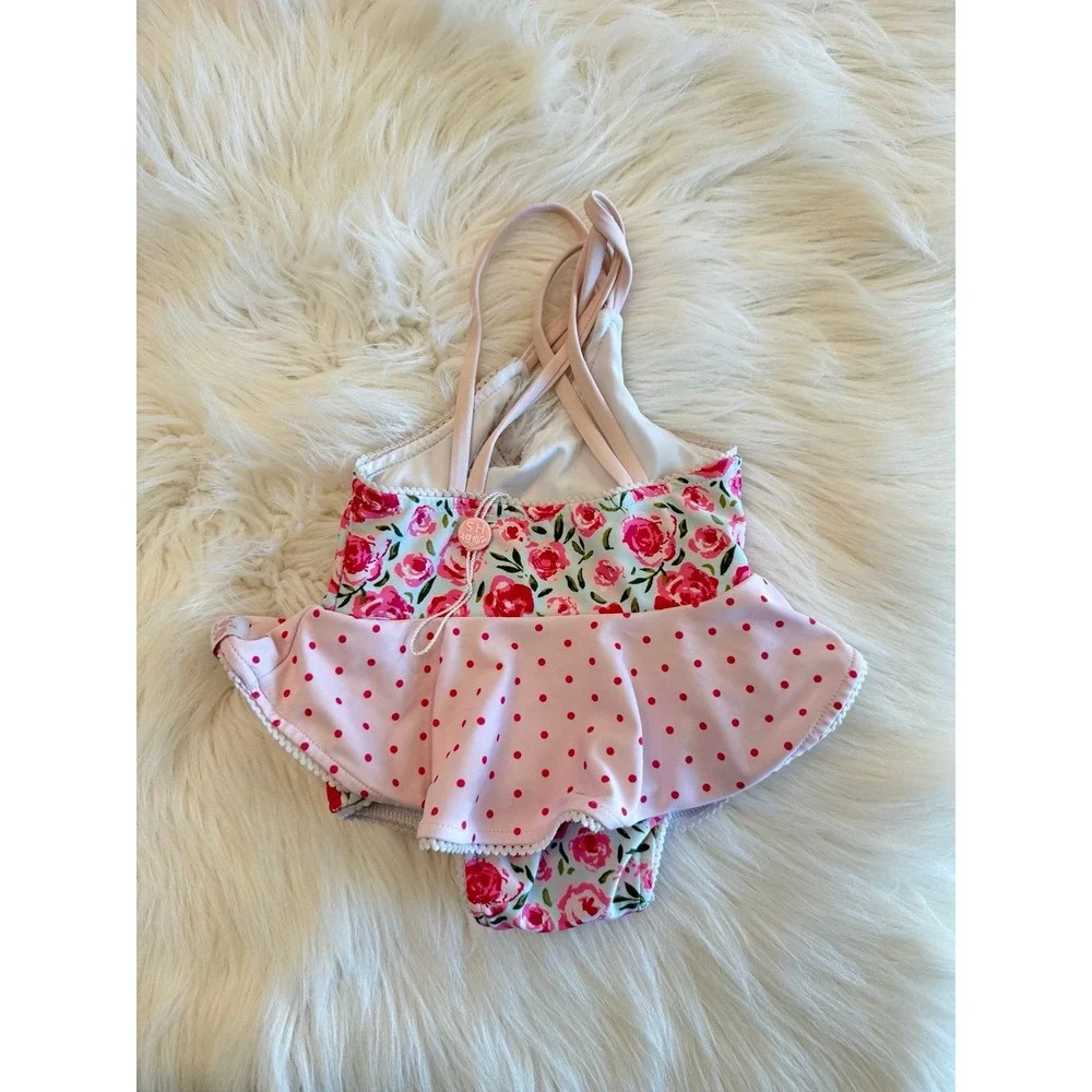 Sweet‎ honey floral swim size 12m EUC